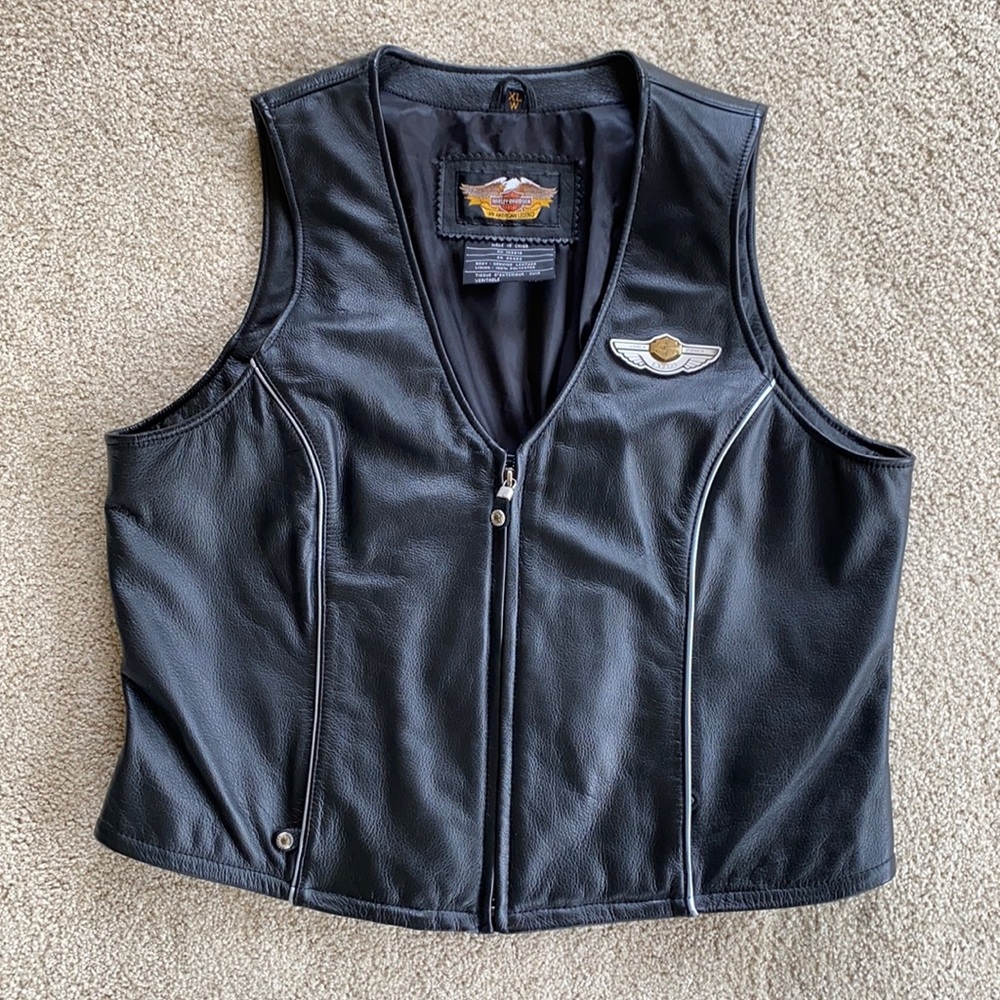 Genuine Harley Davidson Motorcycles Leather Vest